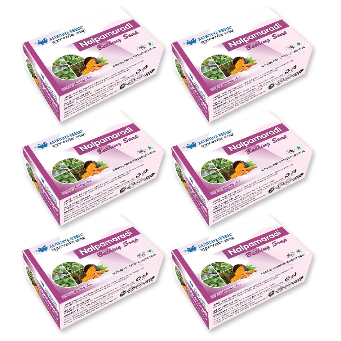 nalpamaradi herbal ayurvedic bathing soap pack of 6 Nalpamaradi herbal ayurvedic bathing soap pack of 6