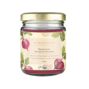 Home ayantara himalayan beetroot powder 80g | 100% organic | for skin, hair, face & lip care | natural brightening & anti aging